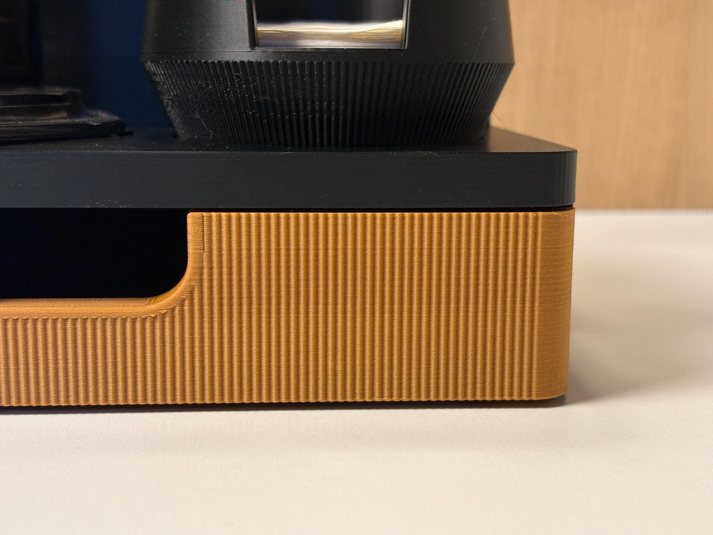 AeroPress Station Organizer, Filters, Scoop and Stirrer. Optional Drawer for Scale. Coffee Bar Stand