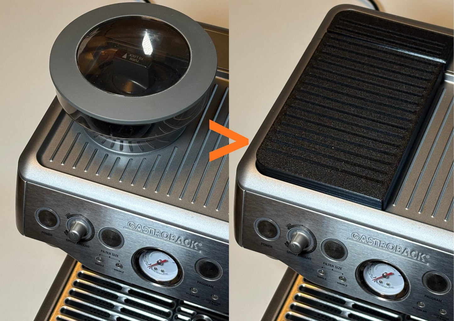 Flat Top Conversion Tray for Sage/Breville Barista Express & Barista Pro with Safety Cap