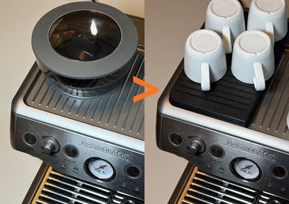 Flat Top Conversion Tray for Sage/Breville Barista Express & Barista Pro with Safety Cap