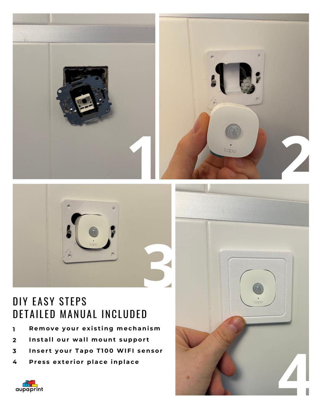 Wall mount for TP-Link Tapo T100 Smart Motion Sensor, Easy Install
