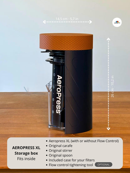 Aeropress XL kit for travel & storage, compatible with Flow Control